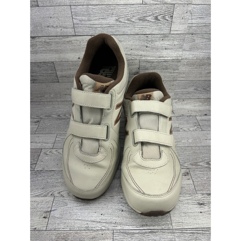 New Balance 411 Men‎ 10.5 2E Wide Walking Shoes Bone Brown MW411WT2 Straps